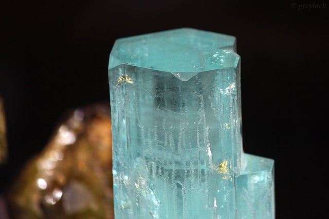 “Aquamarine Crystal” by greyloch is licensed under CC By-SA 2.0