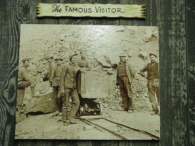 “Theodore Roosevelt visiting a North Carolina mineral mine,” Emerald Village, North Carolina Mining Museum Little Switzerland (Mitchell County, N.C.), by Government & Heritage Library, State Library of NC is licensed under CC By 2.0