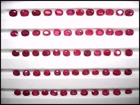 leaded glass enhanced ruby set