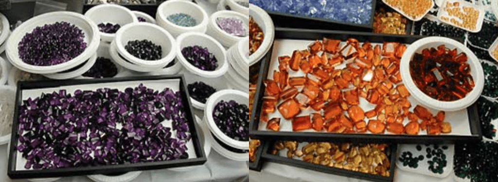 Synthetic Amethyst and Citrine For Sale