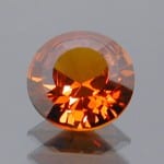 Round Brilliant with Step Cut Crown Cut Spessartite Garnet