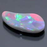 Freeform Cabochon Cut Flag Harlequin Opal