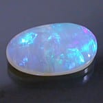 Freeform Oval Cabochon Cut Crystal Seam Opal