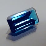 Elongated Emerald Shape Cut Indicolite Tourmaline