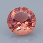 Finished version of Round Brilliant Cut Sunstone