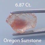 Rough version of Round Brilliant Cut Sunstone