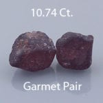 Rough version of Square Barion Cut Malaya Garnet Pair