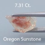 Rough version of Square Cushion Cut Sunstone