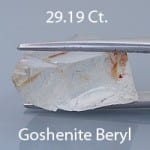 Rough version of Asscher Style Square Emerald Cut Goshenite Beryl