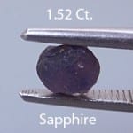 Rough version of Fancy Round Brilliant Cut Sapphire