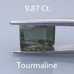 Rough version of Fancy Brilliant Emerald Cut Tourmaline