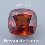 Rough version of Fancy Antique Square Cushion Cut Hessonite Grossular Garnet