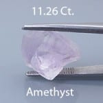 Rough version of Asscher Cut Amethyst