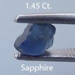 Rough version of Fancy Round Brilliant Cut Sapphire