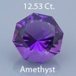 Rough version of Fancy Brilliant Octagon Cut Natural Amethyst