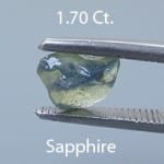 Rough version of Round Brilliant Cut Sapphire