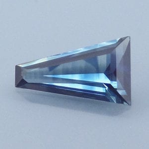 Finished version of Tapered Baguette Cut Sapphire