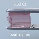 Rough version of Asscher Styke Square Emerald Cut Tourmaline