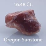 Rough version of Square Scissors Cut Oregon Sunstone