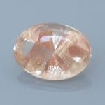 Finished version of Fancy Buff Top Oval Cut Sunstone