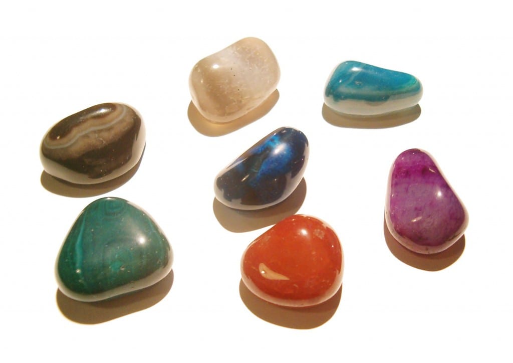 agate in various colors