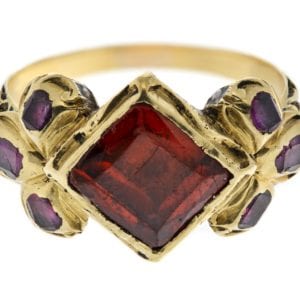 Slabbed faceted Ruby Emerald and Amethyst