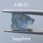 Rough version of Radiant Emerald Cut Sapphire