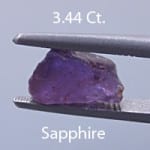 Rough version of Barion Keystone Cut Sapphire