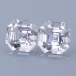 Finished version of Asscher Style Square Emerald Cut Goshenite Beryl