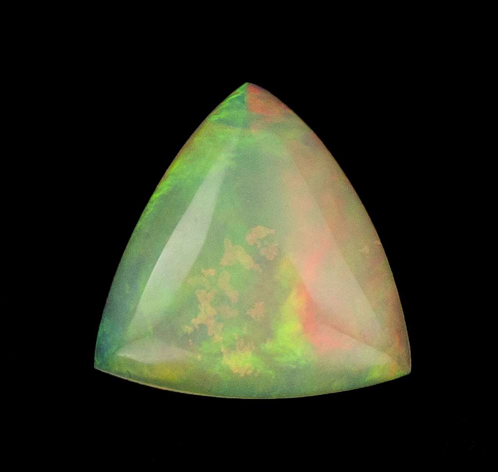 2023新品 White Simulated Opal Triangle Grid Wedding Ring .925 Sterling ...