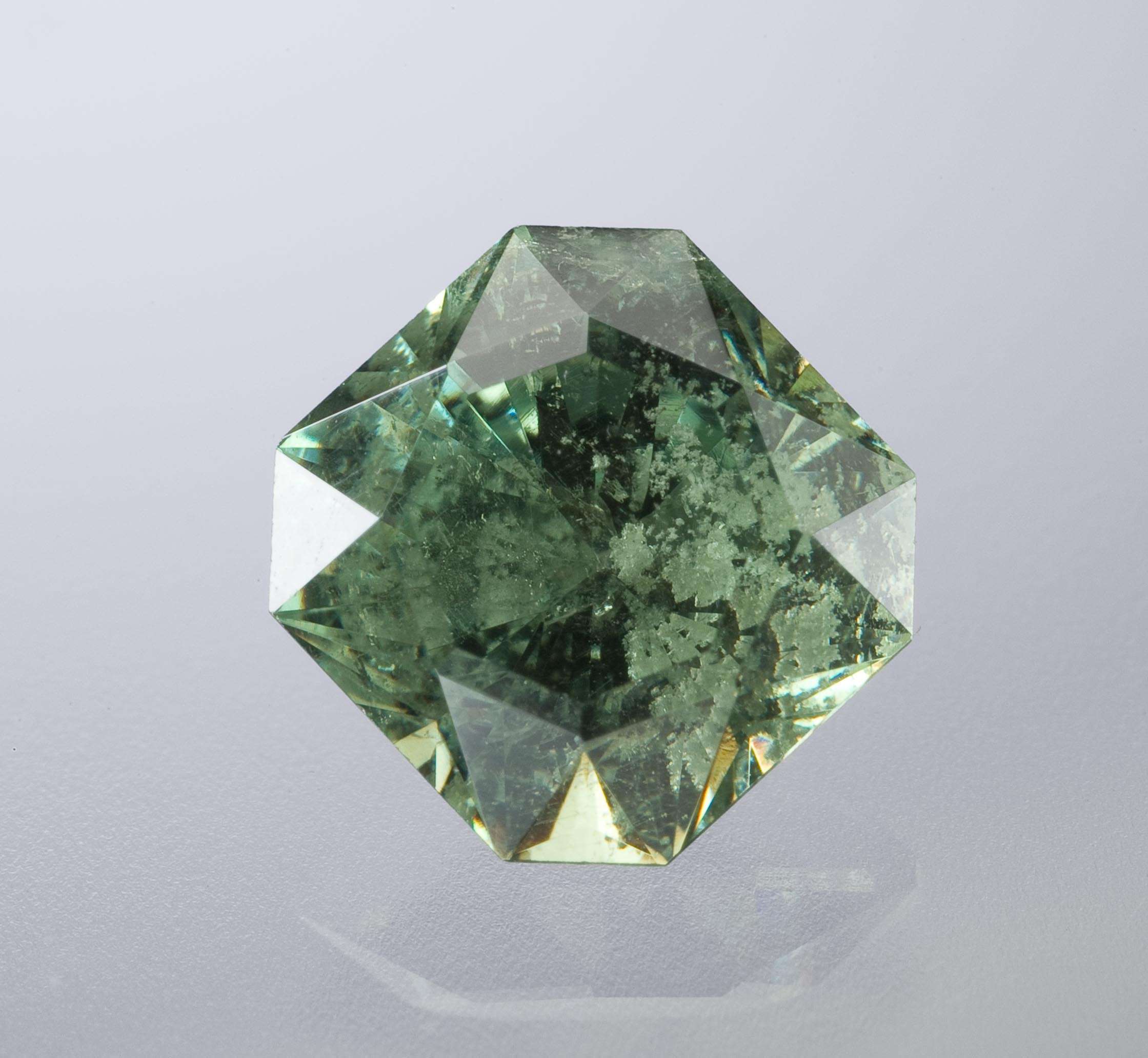 Green Garnet Crystal Pendant Necklace by Stones Desire
