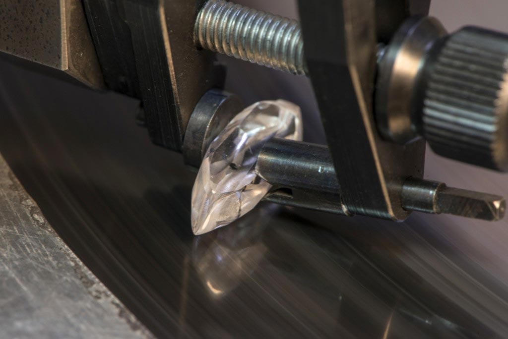 Esperanza's chemical properties made faceting a special challenge. © Arkansas State Parks & Tourism. Used with permission.