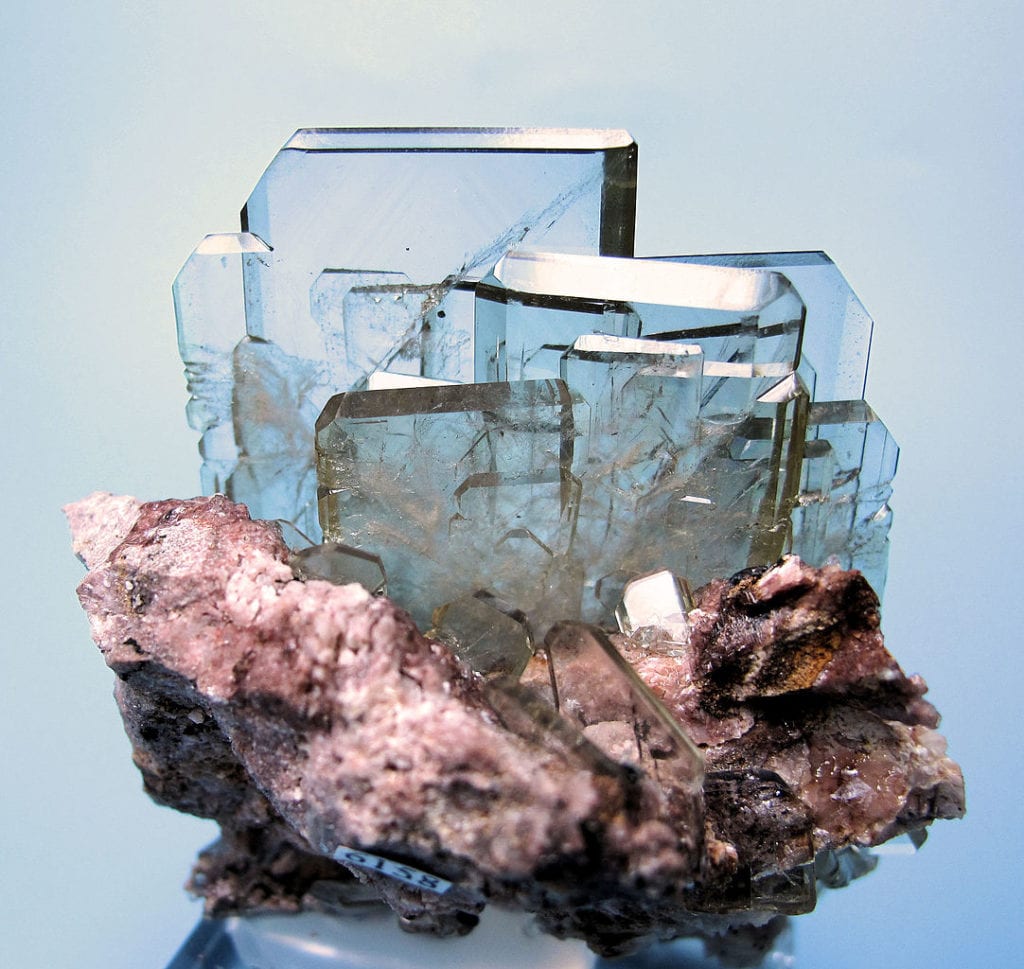 colorless barite crystals - Peru