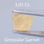 Rough version of Fancy Round Brilliant Cut Grossular Garnet