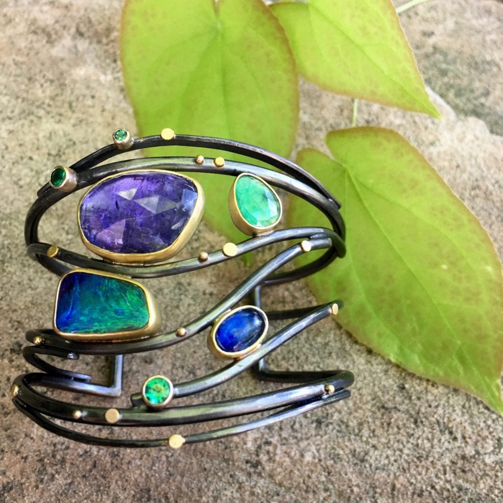 tanzanite buying - twig cuff