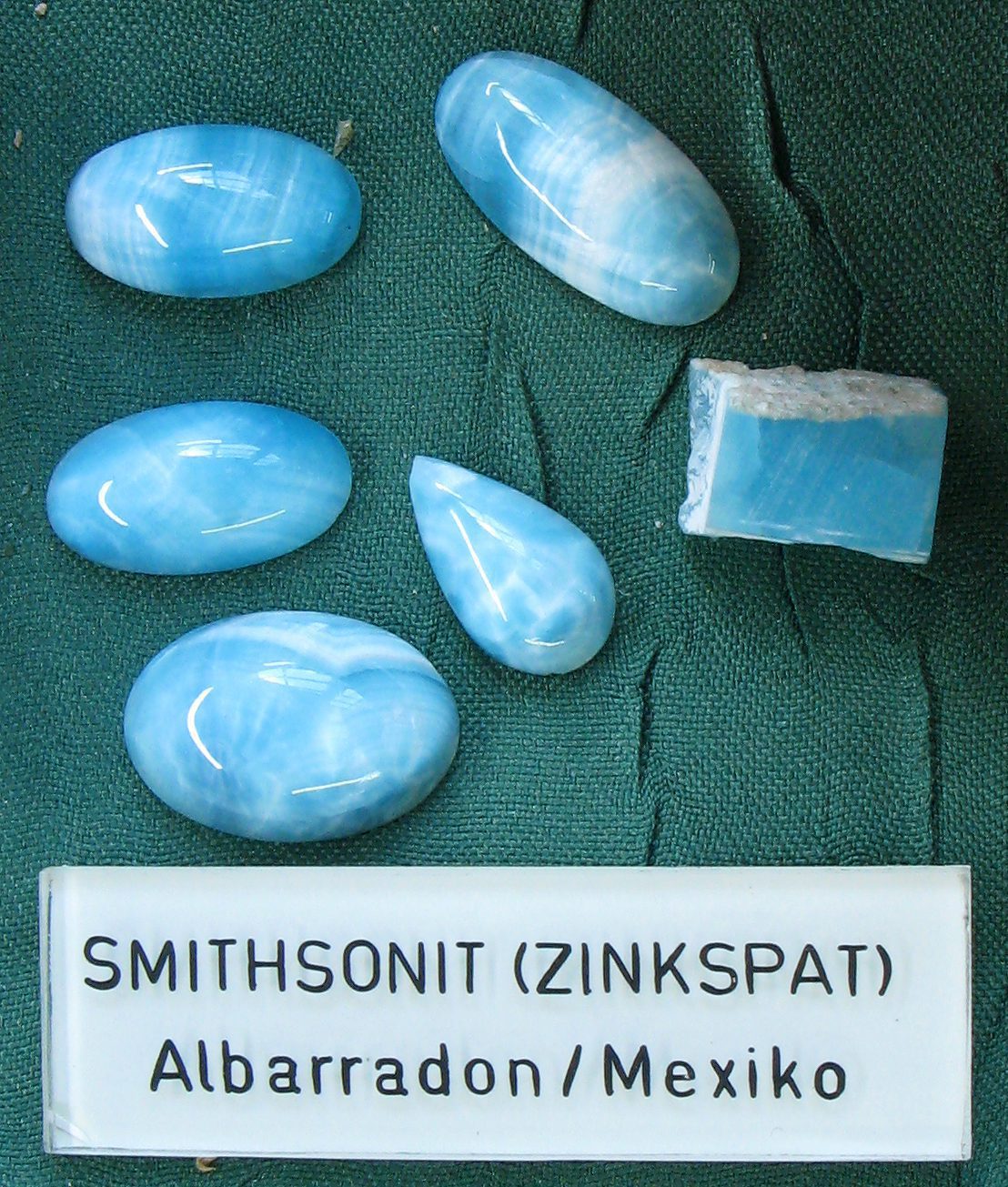 blue gemstones - smithsonite