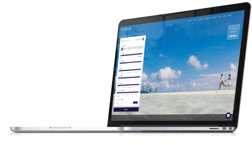Rare Carat laptop - buying diamonds online