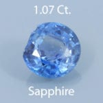 Rough version of Fancy Roudn Brilliant Cut Sapphire