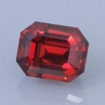 Finished version of Emerald Cut Garnet