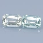 Finished version of Scissor Topped Emerald Cut Tourmaline Matched Pair