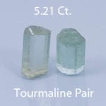 Rough version of Scissor Topped Emerald Cut Tourmaline Matched Pair