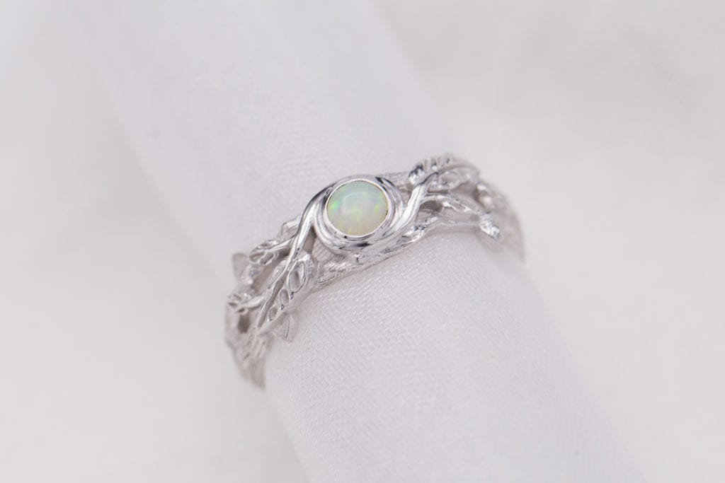 Opal Engagement Ring - Lamoon Jewelry