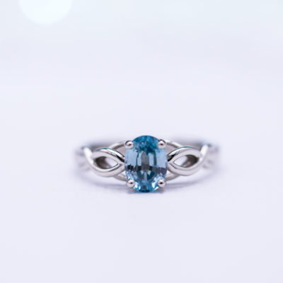 oval-cut zircon - delicate engagement ring stones