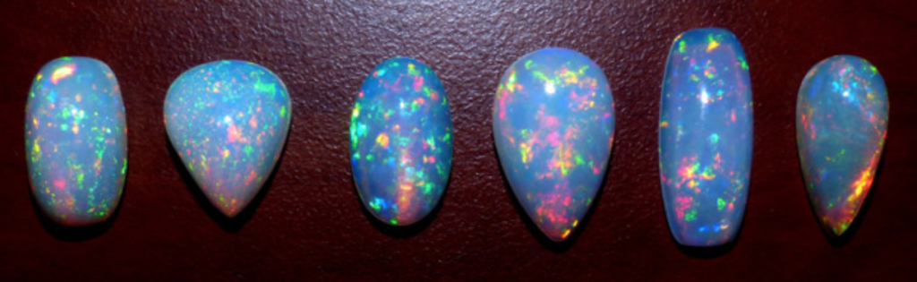 Cut Ethiopian opals - delicate engagement ring stones