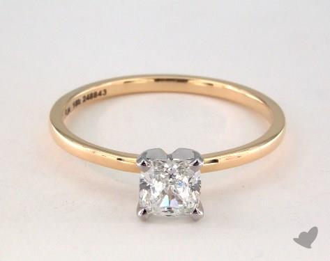 diamond shape - cushion-cut solitaire engagement ring