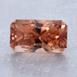 Finished version of Fancy Barion Emerald Cut Oregon Sunstone