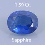 Rough version of Fancyu Round Brilliant Cut Sapphire