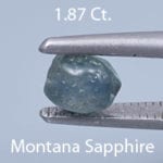 Rough version of Fancy Round Brilliant Cut Sapphire