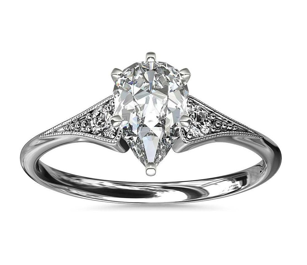 blue nile pear shaped engagement ring