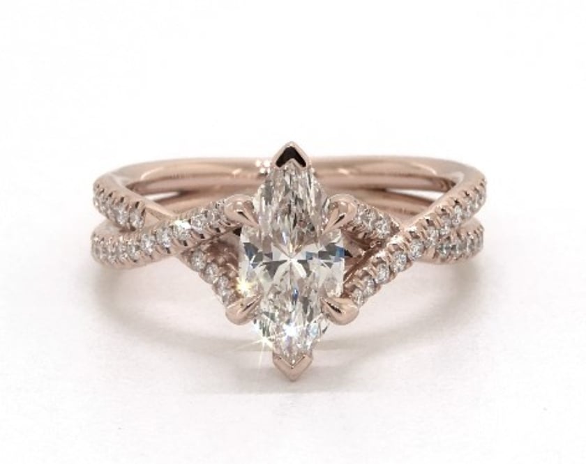 modern marquise diamond settings